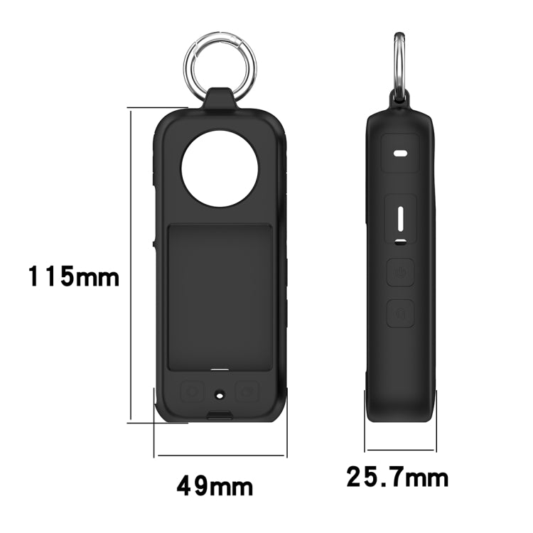 For Insta360 X3 Portable Silicone Protective Case(Black) by bashfashion