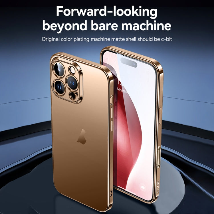 For iPhone 16 SULADA Natural Color Series Electroplating Frosted TPU Phone Case(Gold) by SULADA