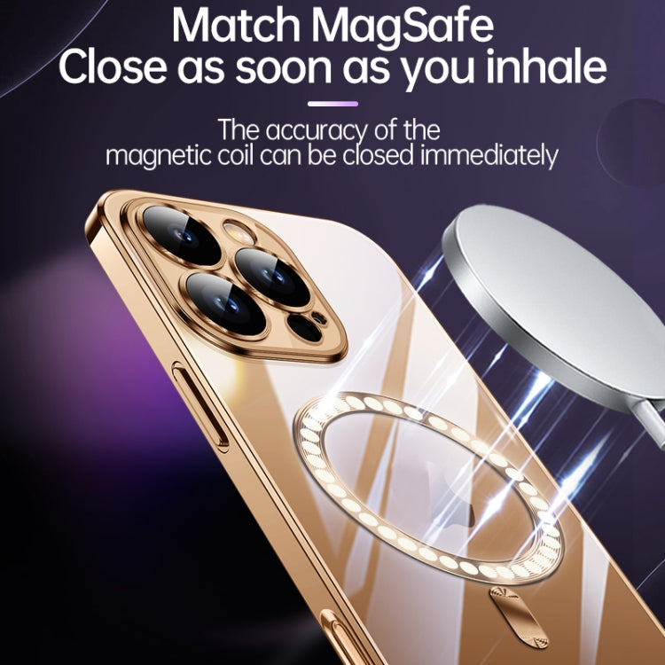 For iPhone 16 Plus SULADA MagSafe Plating TPU Shockproof Phone Soft Case(Gold) by SULADA