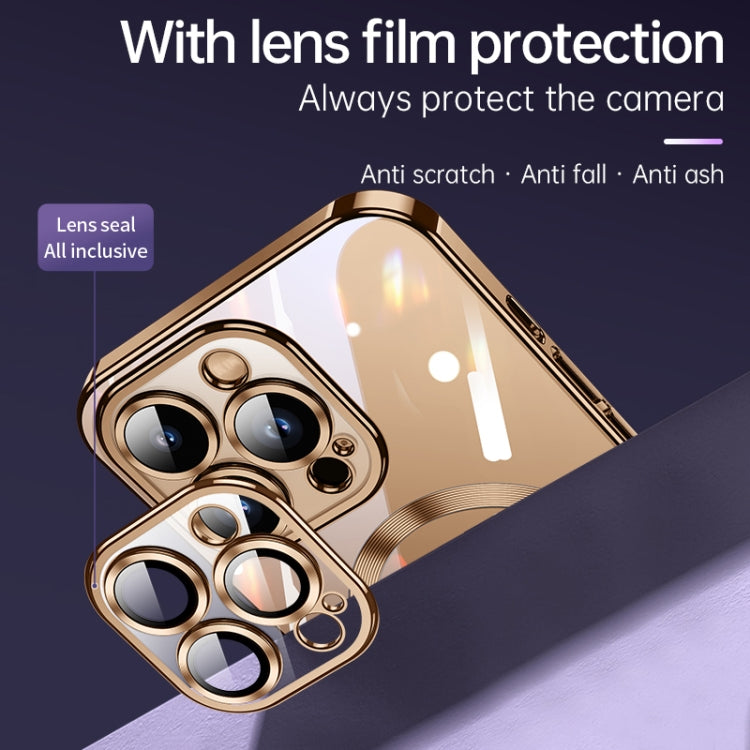 For iPhone 16 Pro Max SULADA MagSafe Plating TPU Shockproof Phone Soft Case(Silver) by SULADA