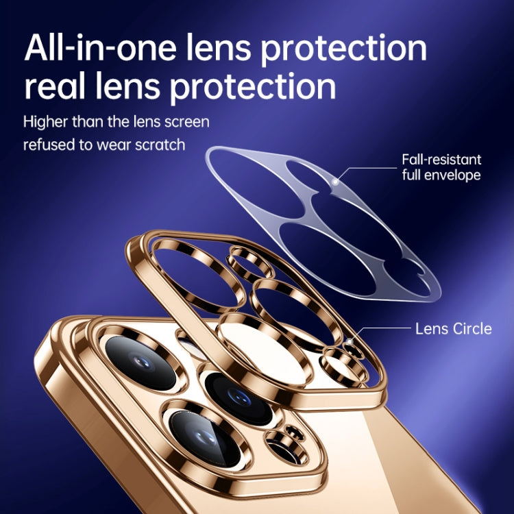 For iPhone 16 Pro SULADA Shine Through Series Plating TPU Transparent Phone Case(Silver) by SULADA