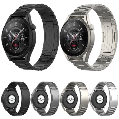 For Huawei Watch GT 5 / GT 4 46mm Button Style Three Beads Titanium Steel Quick Release Watch Band(Titanium Color) by bashfashion