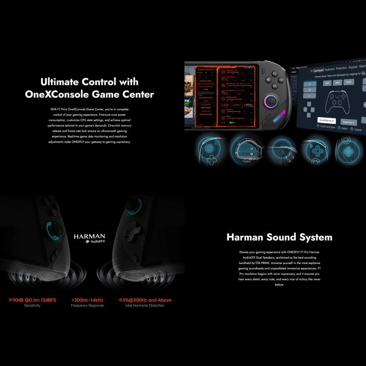 ONE-NETBOOK OneXPlayer F1 Pro 7 inch Handheld Game Console, 32GB+1TB, Windows 11 AMD Ryzen 7 8840U(EU Plug) by ONE-NETBOOK