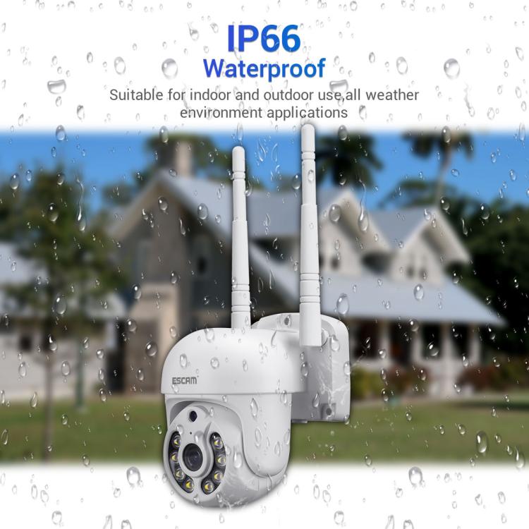 ESCAM WNK710 3MP HD Motion Detection WiFi Intelligent Dual-light Source Camera, US Plug(White) by ESCAM