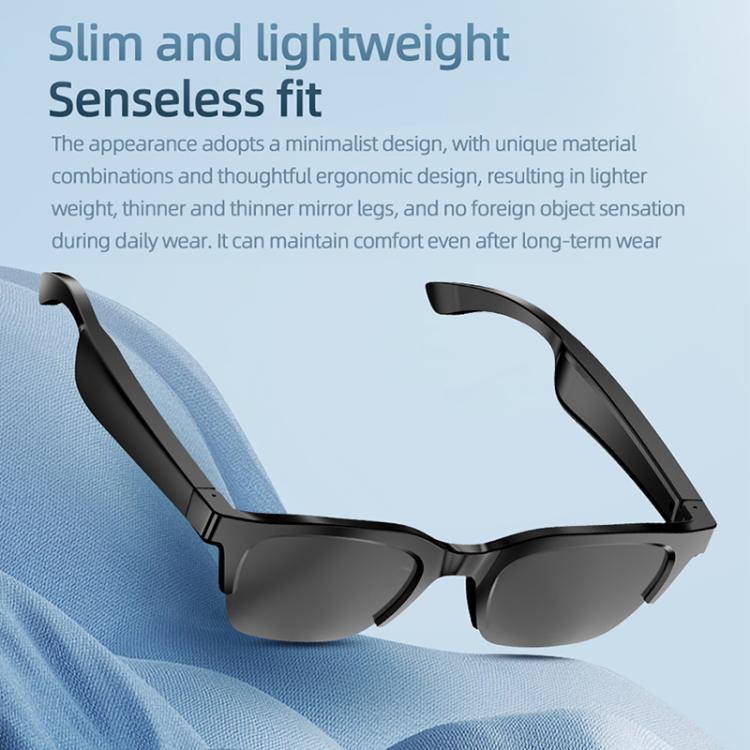 E60 ENC Noise Reduction Smart Audio Bluetooth Glasses(Transparent) by bashfashion