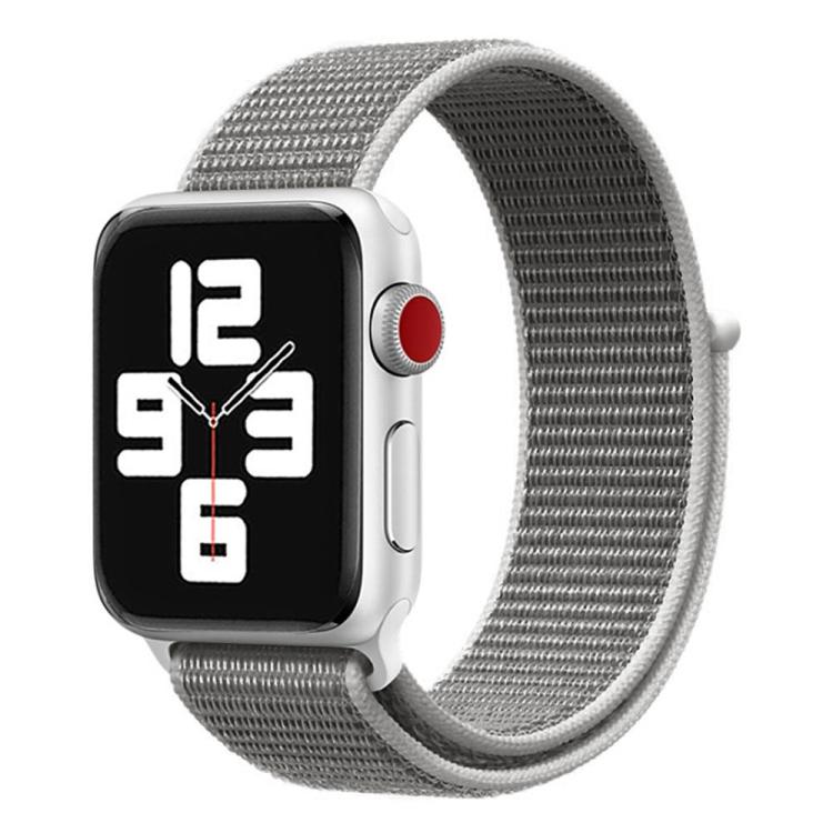 For Apple Watch 42mm / 41mm / 40mm / 38mm xDfind Nylon Loop Hook and Loop Fastener Watch Band(Seashell) by xDfind