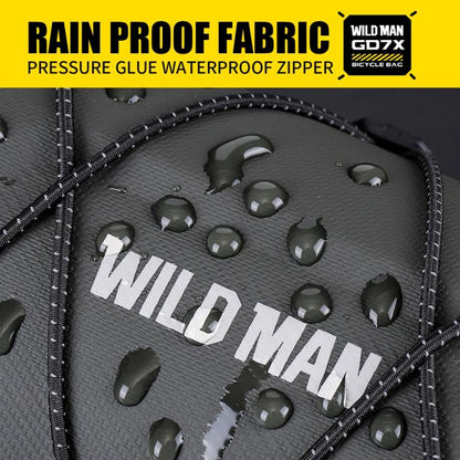 WILD MAN GD7X Mountain Bicycle EVA Hard Shell Handlebar Bag Quick Release Bracket(Army Green) by WILD MAN