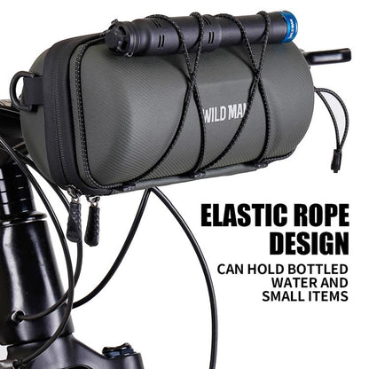 WILD MAN GD7X Mountain Bicycle EVA Hard Shell Handlebar Bag Quick Release Bracket(Army Green) by WILD MAN