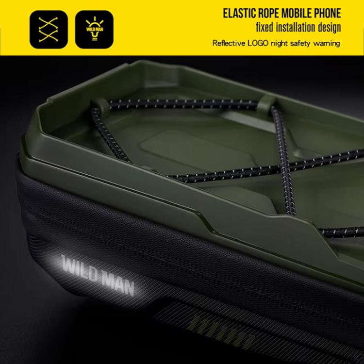 WILD MAN GX330 Mountain Bicycle Mobile Phone Holder EVA Hard Shell Handlebar Bag(Army Green) by WILD MAN