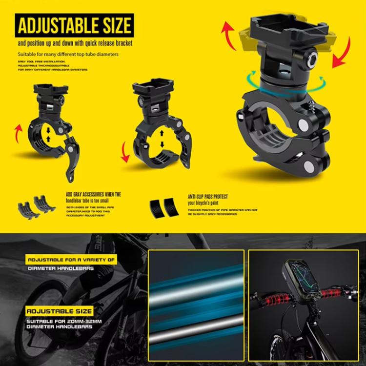 WILD MAN GX330 Mountain Bicycle Mobile Phone Holder EVA Hard Shell Handlebar Bag(Army Green) by WILD MAN