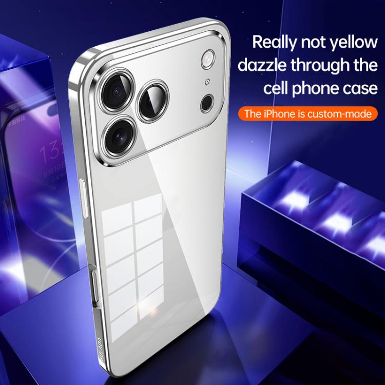 For iPhone 17 SULADA Shine Through Series Plating TPU Transparent Phone Case(Silver) by SULADA