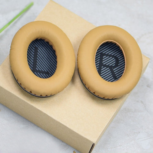 1 Pair Soft Earmuff Headphone Jacket with LR Cotton for BOSE QC2 / QC15 / AE2 / QC25 / QC35(Gold Black) by bashfashion