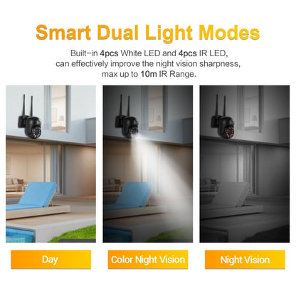 ESCAM WNK610 3.0 Million Pixels Wireless Dome IP Camera, Support Motion Detection & Two-way Audio & Full-color Night Vision & TF Card, US Plug by ESCAM