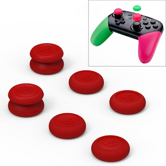Skull&Co Pro / PS4 Gamepad Rocker Cap Button Cover Thumb Grip Set for Nintendo Switch / Switch Lite / JOYCON(Red) by bashfashion