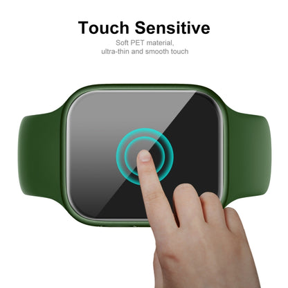 ENKAY TPU Case + Full Coverage PET Screen Protector For Apple Watch Series 9 / 8 / 7 41mm(Deep Green) by ENKAY