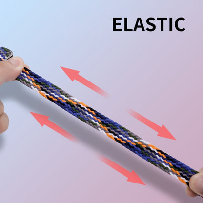 For Xiaomi Mi Band 8 ENKAY Hat-Prince 2 in 1 Set Full Coverage Screen Protector + Elastic Braided Nylon Watch Band(Colorful Green) by ENKAY