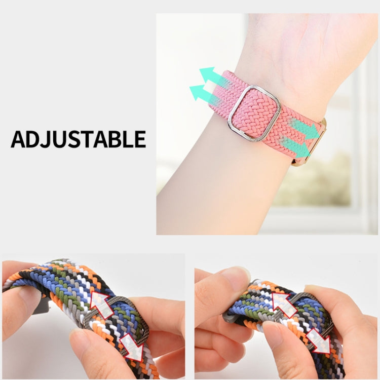 For Xiaomi Mi Band 8 ENKAY Hat-Prince 2 in 1 Set Full Coverage Screen Protector + Elastic Braided Nylon Watch Band(Black) by ENKAY