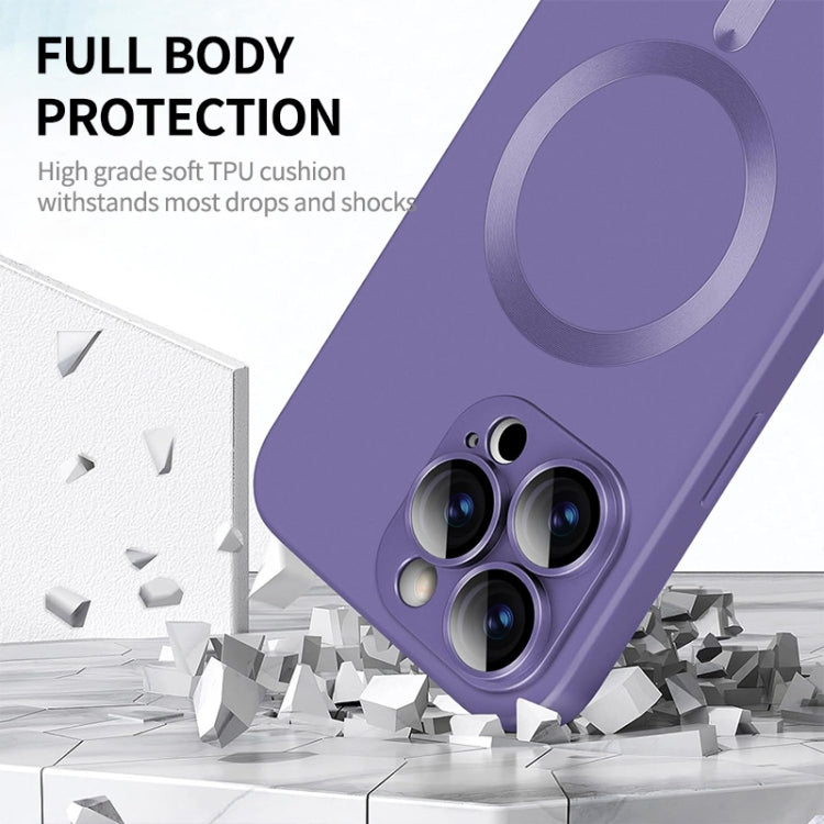 For iPhone 16 Plus ENKAY MagSafe Matte TPU Phone Case with Lens Film(Purple) by ENKAY