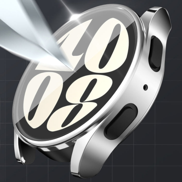 For Samsun Galaxy Watch 7 40mm Full Coverage TPU Electroplated Watch Protective Case(Cyan) by bashfashion