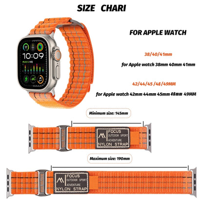 For Apple Watch Ultra 2 49mm Two Sections Nylon Hook and Loop Fastener Watch Band(Field Green) by bashfashion