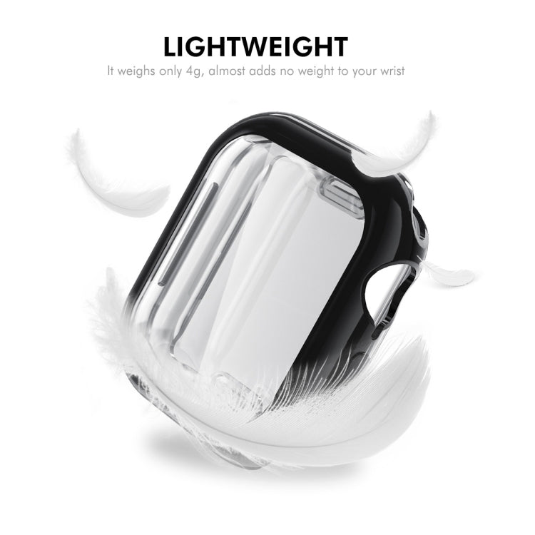 For Apple Watch Series 11 / 10 42mm ENKAY Hat-Prince Electroplated Soft TPU Case with Screen Film(Black) by ENKAY