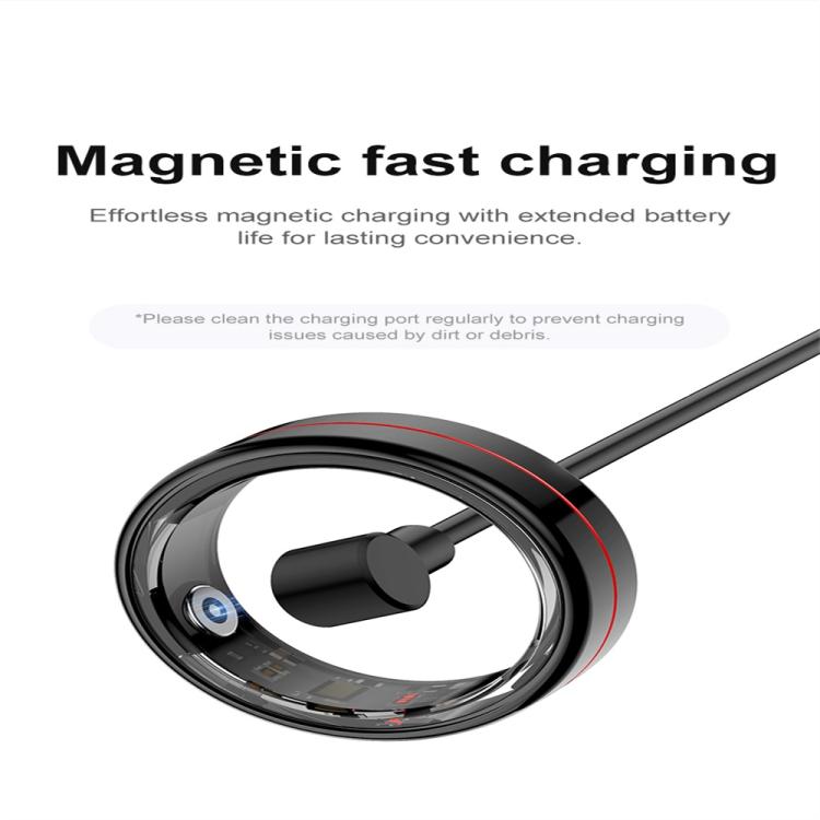 R04 SIZE 9 Smart Ring, Support Heart Rate / Blood Oxygen / Sleep Monitoring / Take Photos(Black) by bashfashion