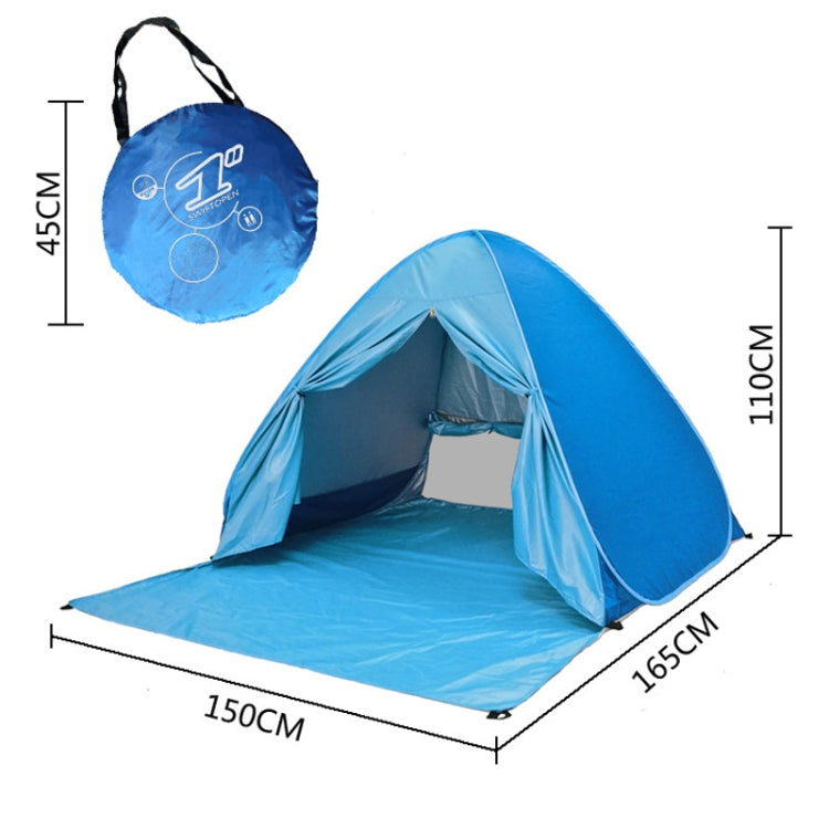 With Curtain Automatic Instant Pop Up Tent Potable Beach Tent, Size: 200x165x130cm(Blue) by bashfashion
