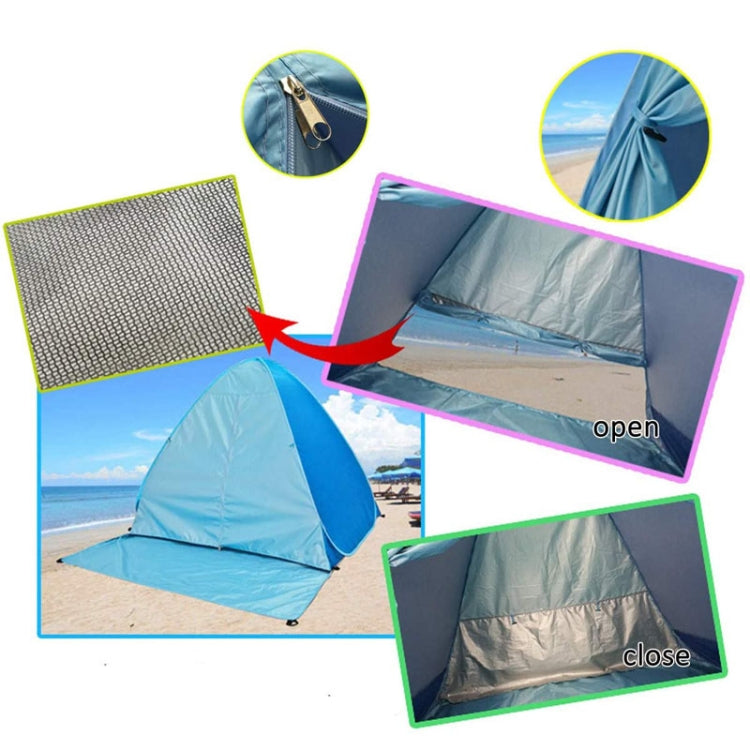 With Curtain Automatic Instant Pop Up Tent Potable Beach Tent, Size: 200x165x130cm(Blue) by bashfashion