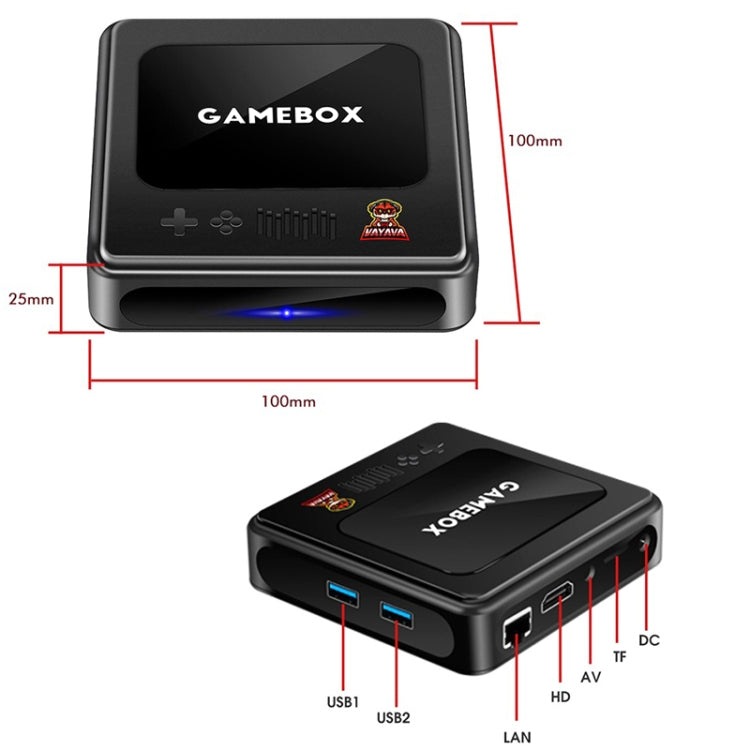 GD10 256G Built-In 60000+ Games Dual System Set-Top Box 3D Home 4K HD TV Game Console Box EU Plug(White) by ANBERNIC