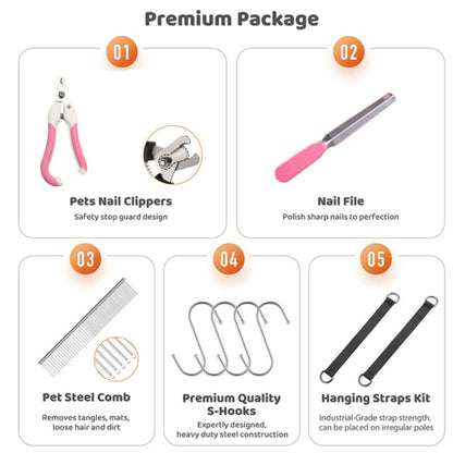 Small & Medium Pet Grooming Polyester Hanging Hammock With Trimming Tool, Size:S(Orange) by bashfashion