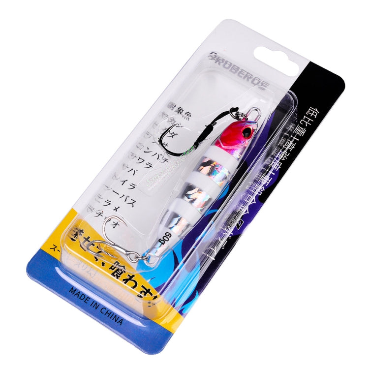 2 PCS PROBEROS LF103 Simulation Metal Sea Fishing Bait, Specification: 40g(C Luminous With Hook) by PROBEROS