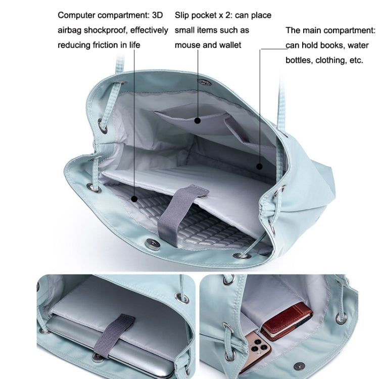 For Apple Macbook Shoulder / Handheld / Messenger Computer Bag, Size: Medium(Lake Blue) by bashfashion