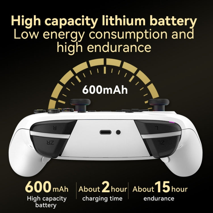 Wireless Bluetooth Somatosensory Vibration Gamepad for Nintendo Switch/Switch PRO, Color: White Green by bashfashion