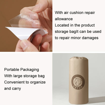 CSTUR D2250 Thickened Portable Camping Hexagonal Automatic Inflatable Mat Outdoor Picnic Moistureproof Mat, Thickness: 3cm (Khaki) by CSTUR