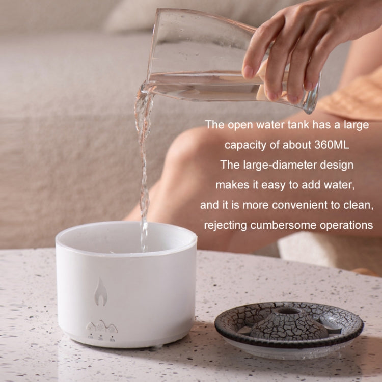 Volcanic Essential Oil Aroma Diffuser Ultrasonic Air Humidifier, Model: Two-color Remote Control(UK Plug) by bashfashion