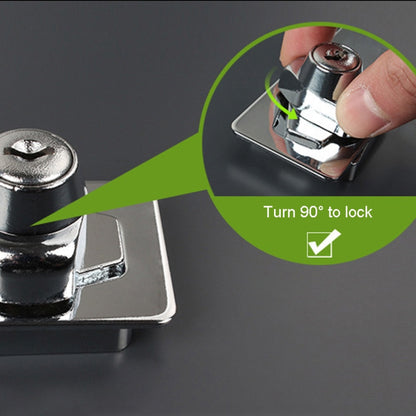 3 inch Interlocking No Hole Hook With Locking Hasp Chest Of Drawers Door Lock With Iron Key by bashfashion