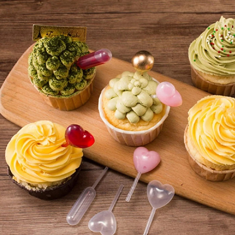 50pcs /Pack 4ml Jam Injection Baking Straw Disposable Plastic Dropper Jam Syringe, Model: Ordinary Dropper by bashfashion