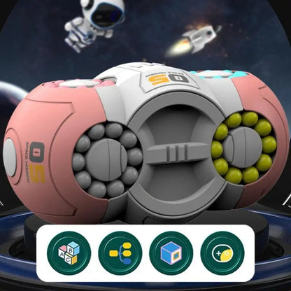 2-In-1 Rotating Magic Beans Fidget Toy Interactive Puzzle Games For Kids(Blue) by bashfashion