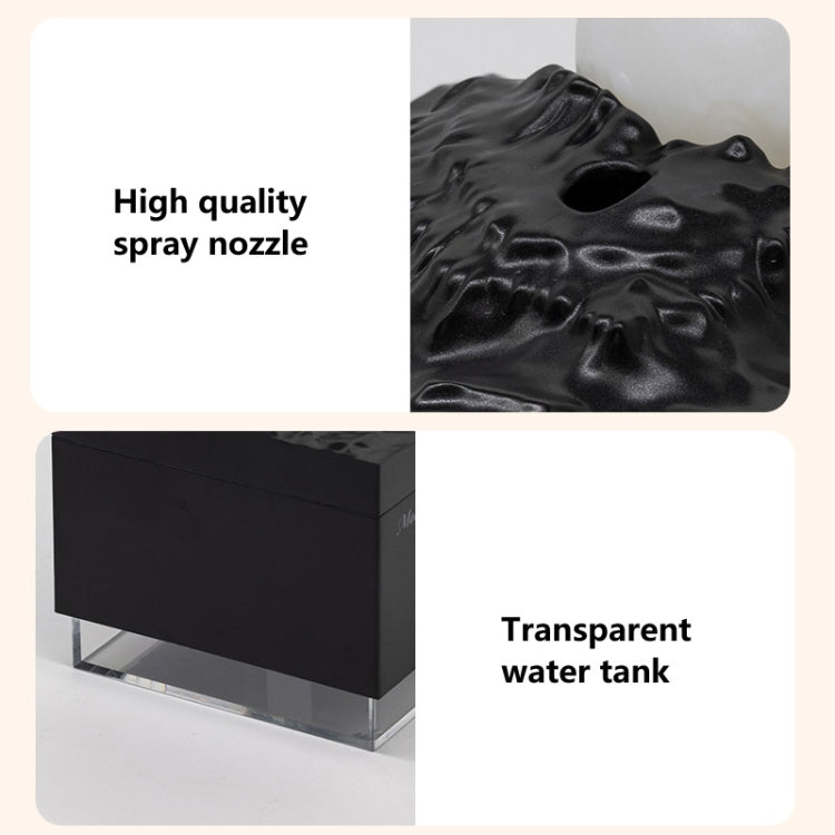 Moon Meteorite Mini Humidifier With Colorful Night Light(White) by bashfashion