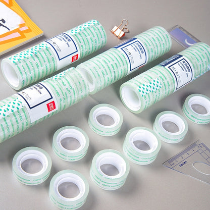 6 Rolls Width 1.2cm x Length 15m Deli Small High Viscosity Office Transparent Tape Student Stationery Tape by Deli