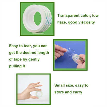 6 Rolls Width 1.2cm x Length 15m Deli Small High Viscosity Office Transparent Tape Student Stationery Tape by Deli