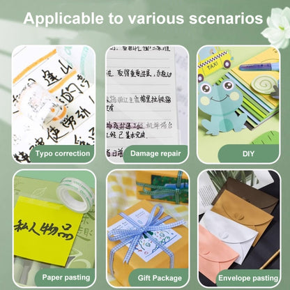 6 Rolls Width 1.2cm x Length 15m Deli Small High Viscosity Office Transparent Tape Student Stationery Tape by Deli