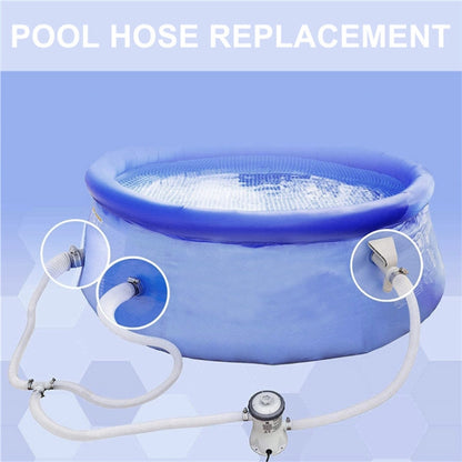 For Intex Swimming Pool Filter Pump Replacement 1 Hose 2 Clamps Blue by bashfashion