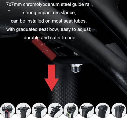 TOSEEK Bicycle Wide Seat Cushion Shock Absorption Comfortable Saddle, Color: Orange by TOSEEK