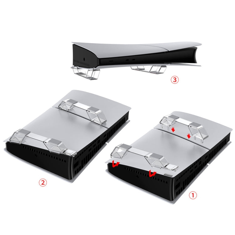 For Sony PS5 Slim DOBE TP5-3582 Game Console Horizontal Storage Holder(Transparent) by DOBE