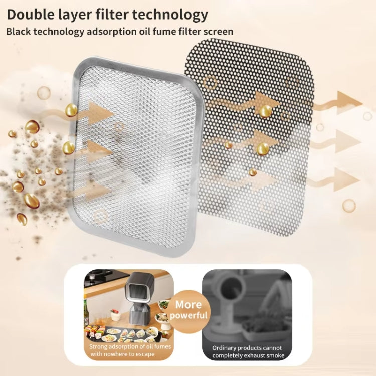 Desktop Range Hood Barbecue Small Movable Liftable Extractor Hood 2 Wind Speeds Adjust US Plug by bashfashion