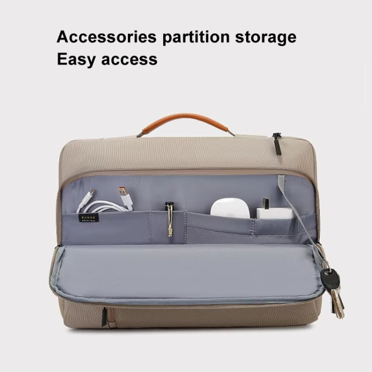 BANGE BG-6802 Laptop Bag Notebook Protective Case, Color: Khaki Large by BANGE