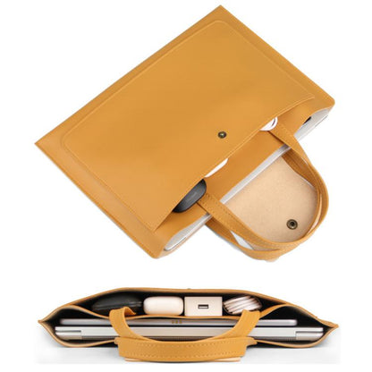 Laptop Computer Handbag For Ipad Macbook Lenovo Huawei Computer Inner Bag Briefcase, Spec: 15/16 inch(Yellow) by bashfashion