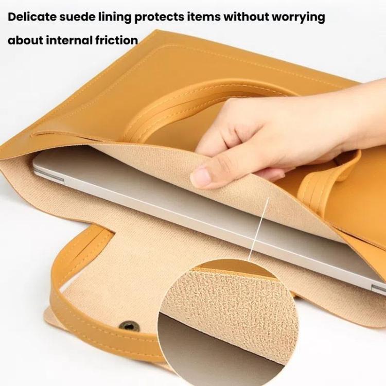 Laptop Computer Handbag For Ipad Macbook Lenovo Huawei Computer Inner Bag Briefcase, Spec: 13/14 inch(Yellow) by bashfashion