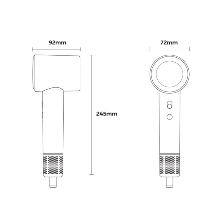 D3 110000 High Speed Smart Constant Temperature Negative Ion Hair Dryer, Color: UK Plug Gray by bashfashion